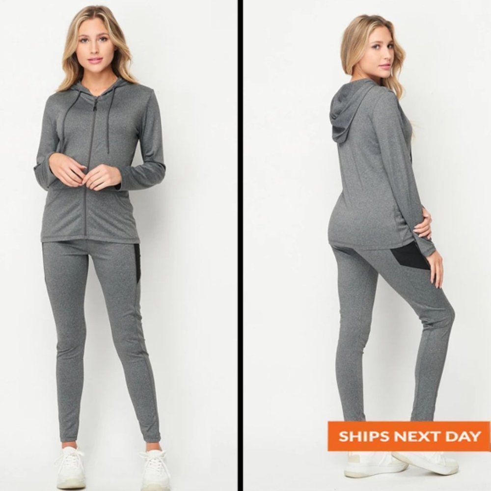 Cloud Soft Mesh Pocket 2 Piece Sport Set - fall outfit - spring outfit